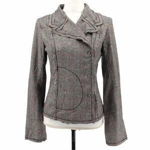 Wyeth by Todd Magill Wool Houndstooth Plaid Blazer